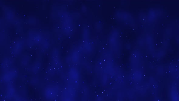 Bokeh dark blue dreamy background with white shiny glowing snow which fall down. alt