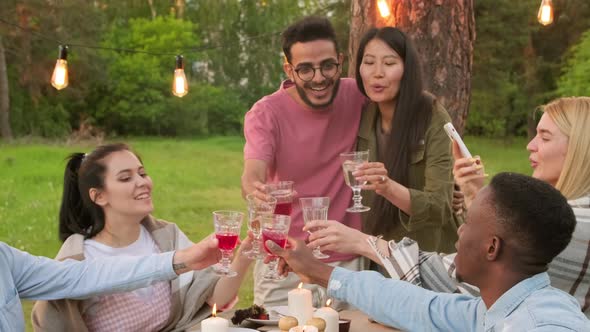 Clinking Glasses Slow Motion alt