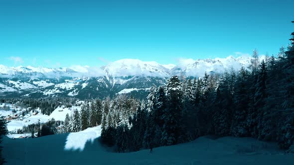 scenic view of  mountain alps in Austria during day time with blue sky alt