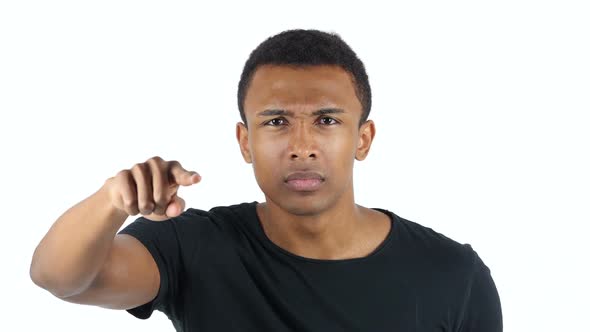 Black Man Pointing with Finger toward Camera, Stock Footage | VideoHive