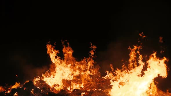 Slow Motion of Real Flame of a Huge Fire alt