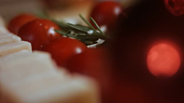 Flat Lay of Cheese and Tomatoes alt