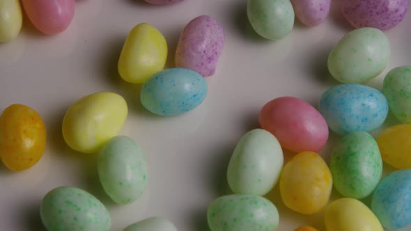 Rotating shot of colorful Easter jelly beans - EASTER 104 alt