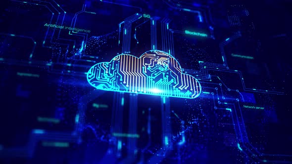 Cloud computing and Big data concept. Technology connectivity of digital data and futuristic informa alt