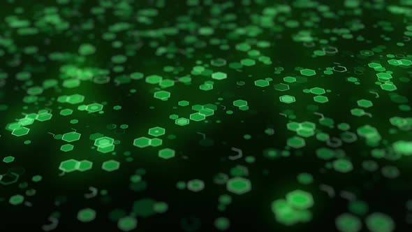 Hexagon Pattern 3D Background Green alt
