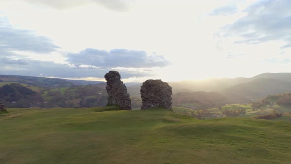 The Ruins of Castell Dinas Bran in Wales alt