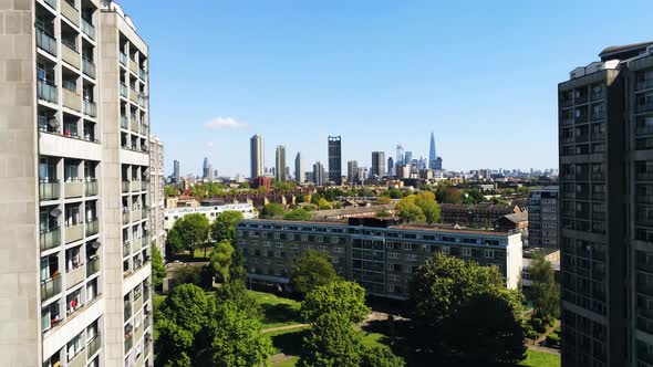 Aerial shot of the building alt