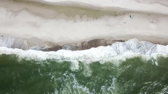 Aerial View of the Sondervig Beach in Denmark - Europe alt