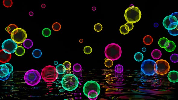Vj Loop Bouncing Colorful Bright Glass Balls 02