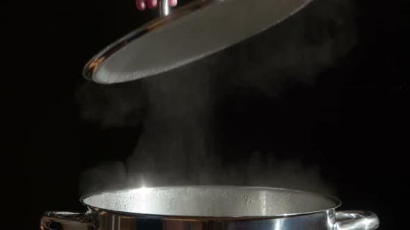 Steam From The Pan With Water