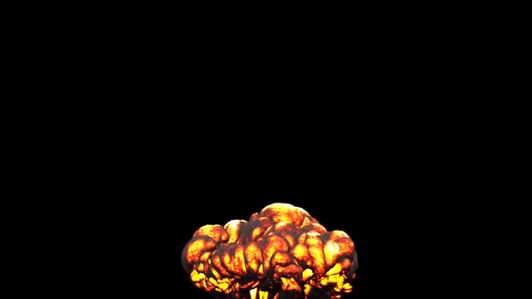 Explosions Bomb Explosion Spark and Particles Moves in isolated black background