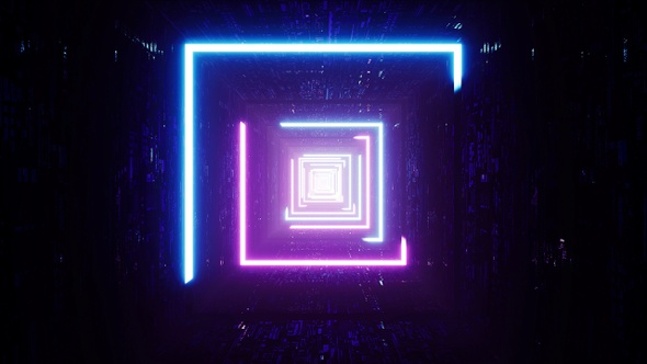 Glow Neon Light Stroke Tunnel VJ Loop alt