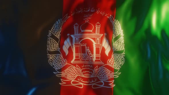 Afghanistan Flag (Islamic Republic 2004-2021) with Edge Bump