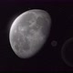 4k Moon in space, Dark space Background, Interstellar with Moon - VideoHive Item for Sale