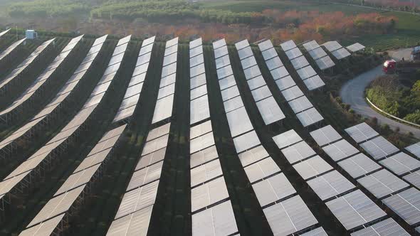 Solar power station in montain alt