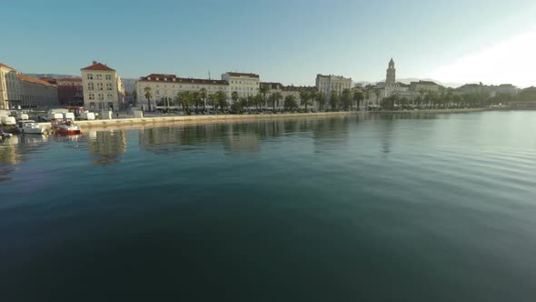 Aerial view of Split waterfront alt