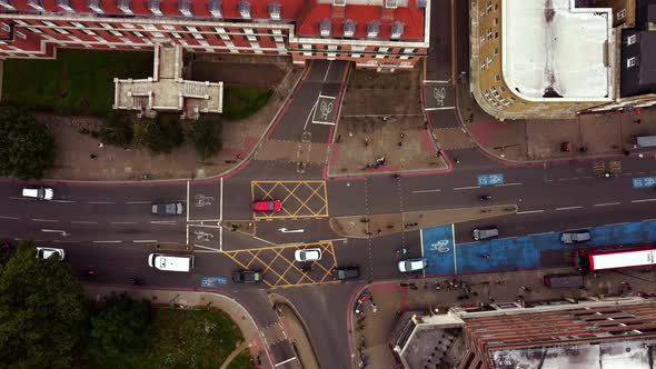 An Overhead View of a Multilane Road in Balham Hill London