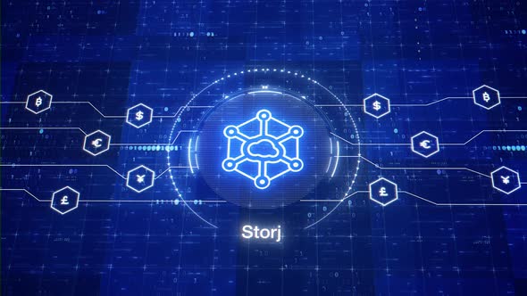 Storj animated logo. Storj cryptocurrency logo. Storj intro. Animation of Storj crypto. alt