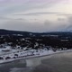 Flying over a small village and Lyngenfjord in Lyngen Alps, Norway, Arctic - VideoHive Item for Sale