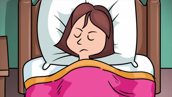 Little Girl Has Nightmares Asleep 4K alt