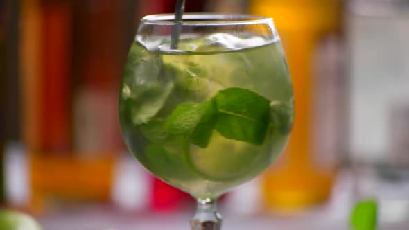 Green Drink in a Glass. alt