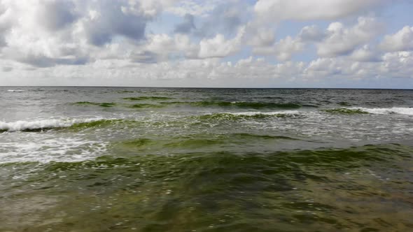AERIAL: Revealing majestic view of the green Baltic Sea alt