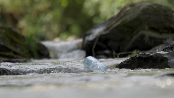 Plastic Garbage in Nature Clean Up Waste Water
