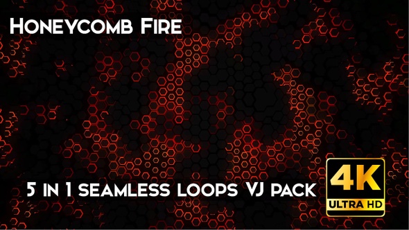 Honeycomb Fire VJ Loops