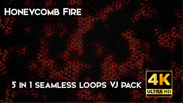 Honeycomb Fire VJ Loops alt