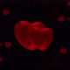 Romantic 3d Background With Red Hearts And Shiny Particles - VideoHive Item for Sale