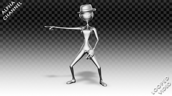 3D Silver Woman - Cartoon Funny Dance alt