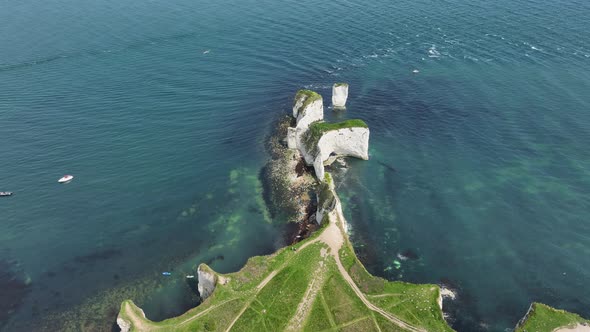 Old Harry Rocks a Chalk Cliff Formation Eroded by the Sea alt