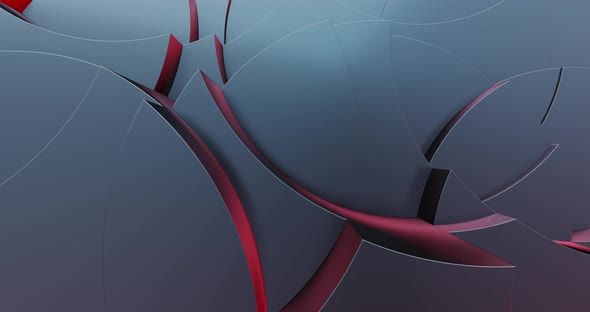 Abstract background with metallic blue and red circular shapes