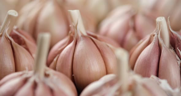 Fresh garlic closeup. Eco friendly food concept alt