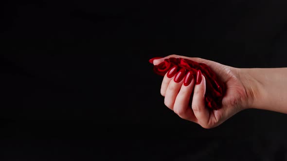 Crop Person Showing Red Rose alt