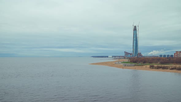 Panorama to the Lakhta Center at Day
