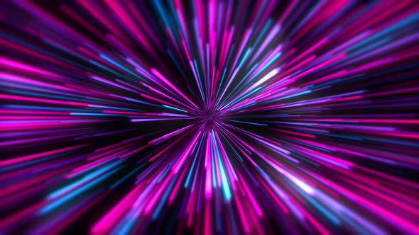 neon rays moving to the center, bright pink nightlife animations background 4k render