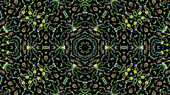 Abstract Kaleidoscope pattern with full colors. Magic mandala. 4k alt