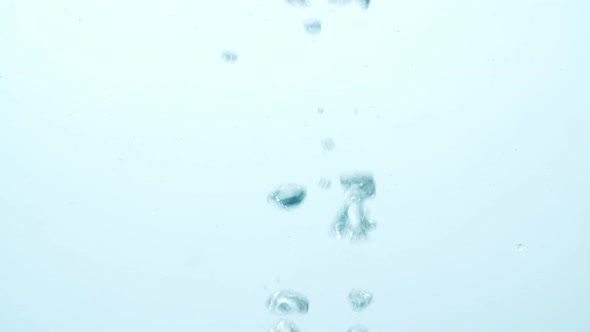 Water Bubbles Going Up In White Background alt