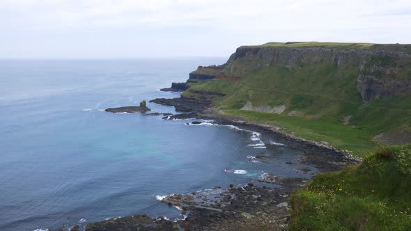 Picture perfect Giants causeway cliff Ireland wide shot alt