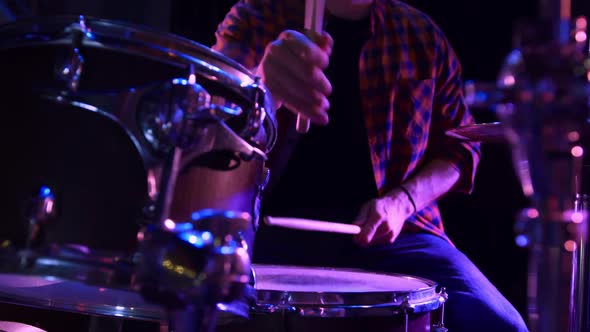 Musician performing during a concert alt