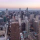 Downtown Chicago Aerial Day to Night Sunset - VideoHive Item for Sale
