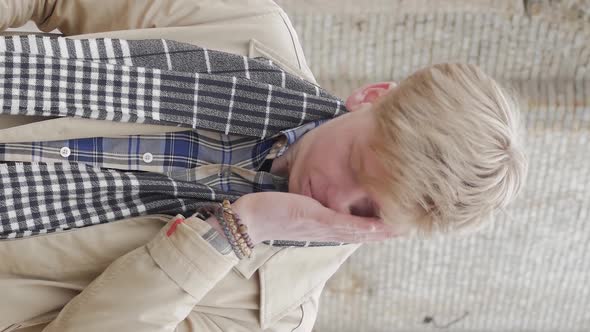 Vertical Video of Young Man alt