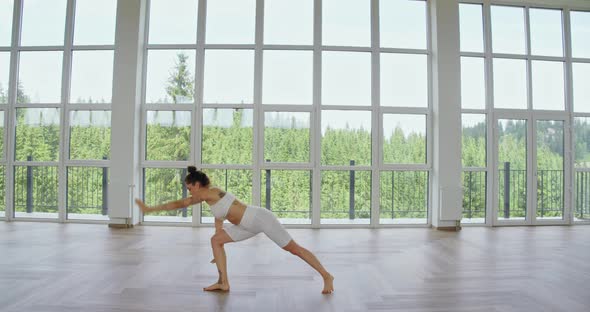 Active Woman Doing Pilates at Training Hall alt