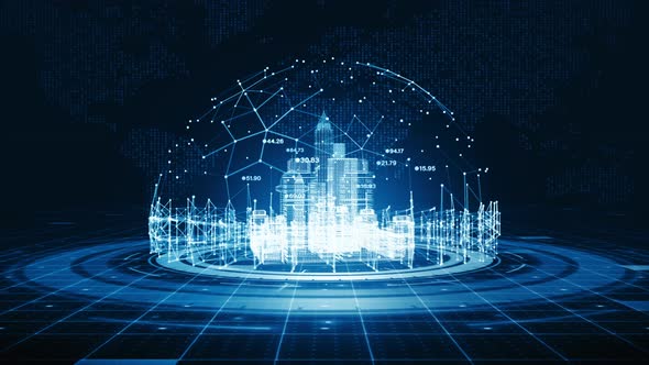 Smart City With Technology Network 01309