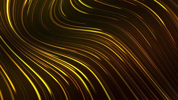 Gold Lines Twist Abstract Fluid Down Background 4k