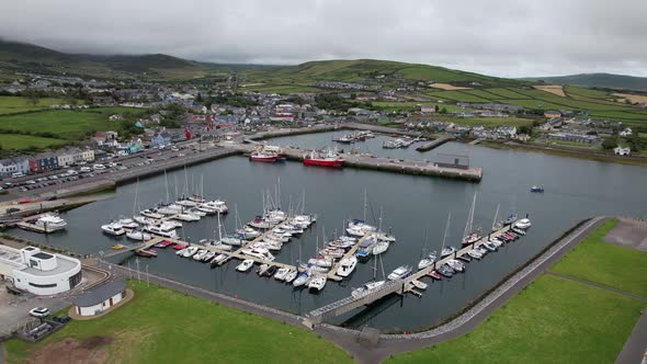 Dingle Marina  County Kerry Ireland drone aerial view alt