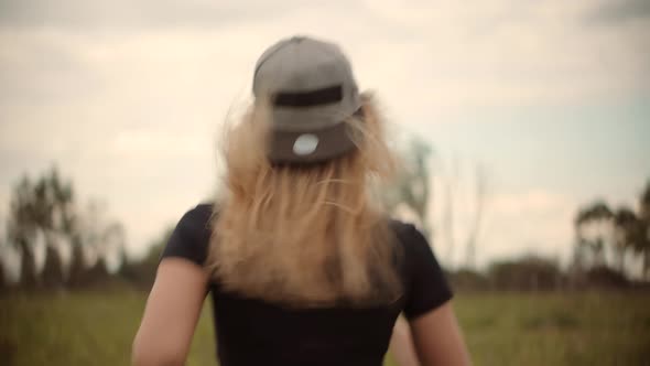 Fit Girl Cardio Training.Marathon Jogging On Trail.Half Marathon Endurance Jog.Running Legs And Foot alt