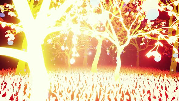 Magic Neon Light Forest