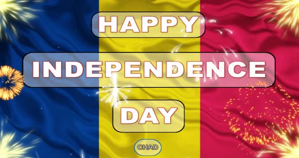 11 august Independence Day of the Republic of chad with flag alt